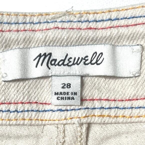 Madewell Rainbow Stitched Canvas Frayed Shorts Size 28 - Picture 4 of 8